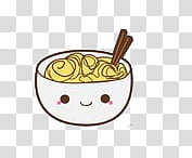 kawaii, bowl of noodles illustration transparent background PNG clipart