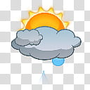 WSI Weather Icons As Seen on TV, Sun and Rain transparent background PNG clipart