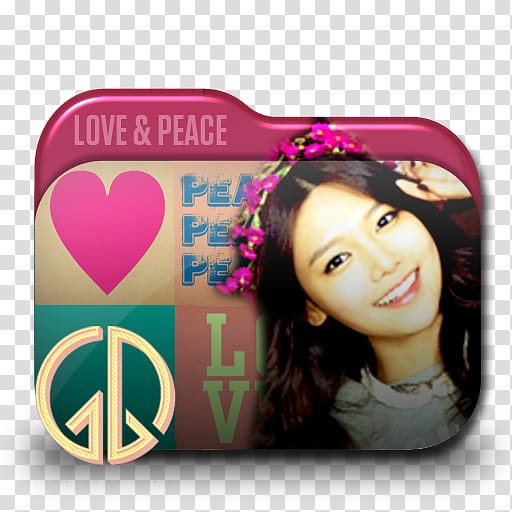 SNSD Love and Peace Folder Icon , Sooyoung Peace, Soo-Young icon folder transparent background PNG clipart