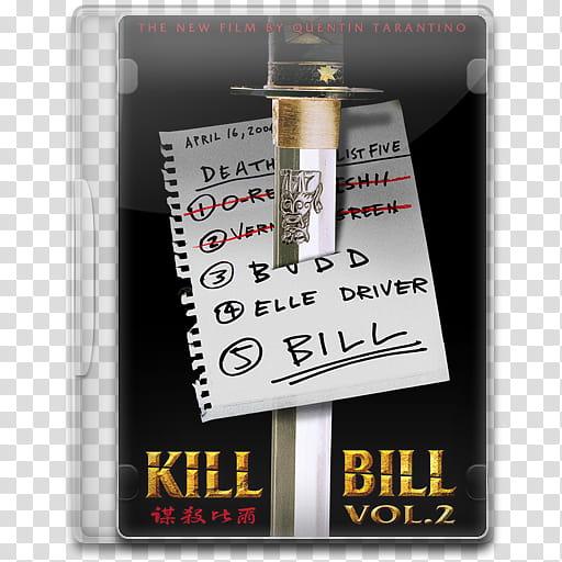 Movie Icon , Kill Bill, Vol , Kill Bill Volume  movie case transparent background PNG clipart