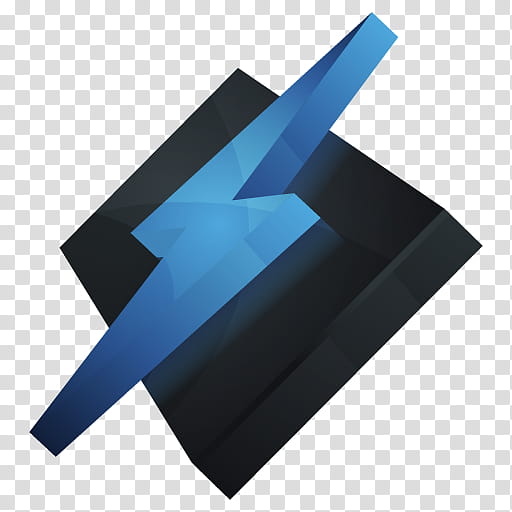 HP Dock Icon Set, HP-Winamp-, blue bolt illustration transparent background PNG clipart