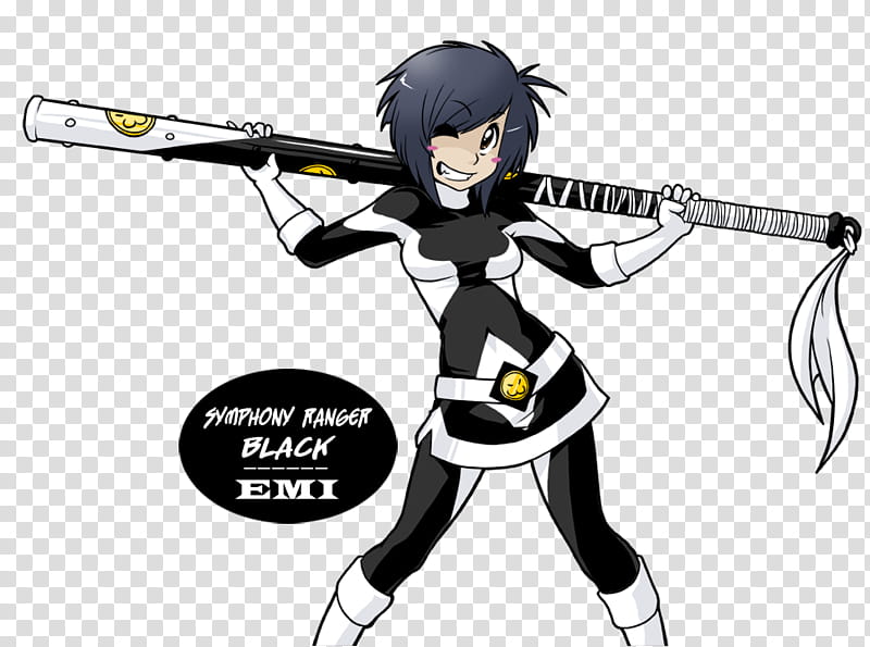 Symphony Ranger BLACK GO, female anime character transparent background PNG clipart