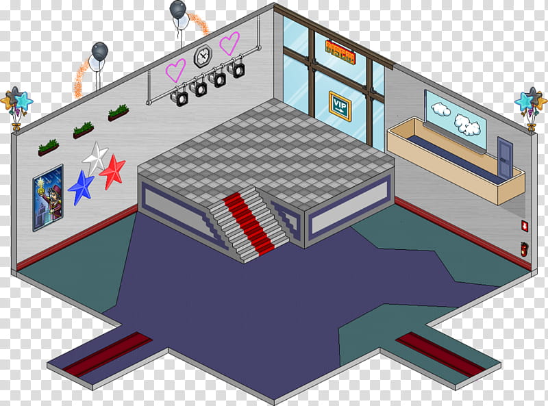 Habbo, Room, Cafe, Hotel, Painting, 2018, Public Space, Nightclub transparent background PNG clipart
