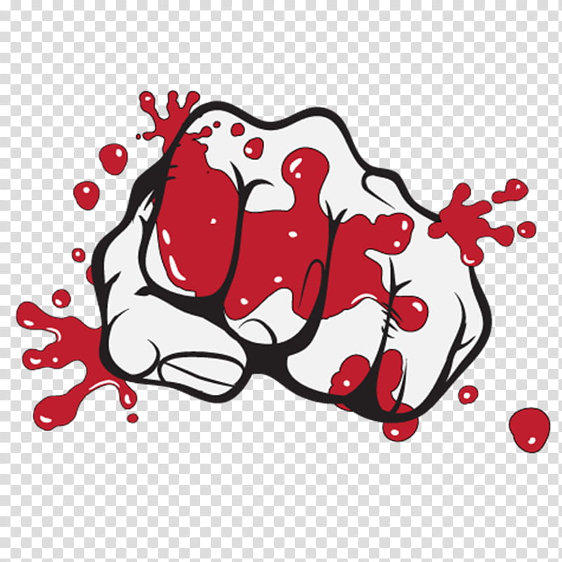I M A COMIC , red and black fist art transparent background PNG clipart