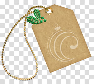 Christmas tags, brown product label transparent background PNG clipart thumbnail