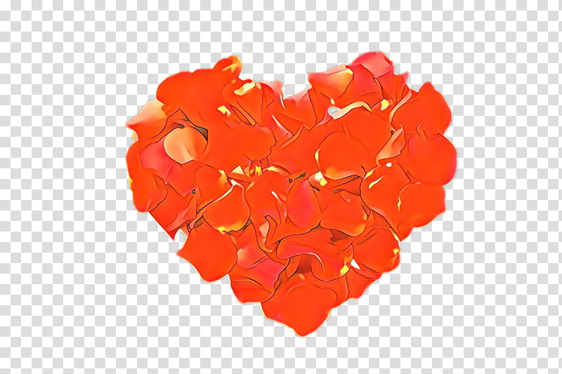 Orange, Red, Petal, Heart, Flower, Plant, Cut Flowers, Lantana transparent background PNG clipart
