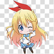 Chibi Chitoge Render, female character illustration transparent background PNG clipart