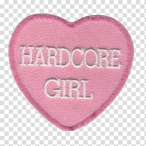 Patches, hardcore girl heart illustration transparent background PNG clipart