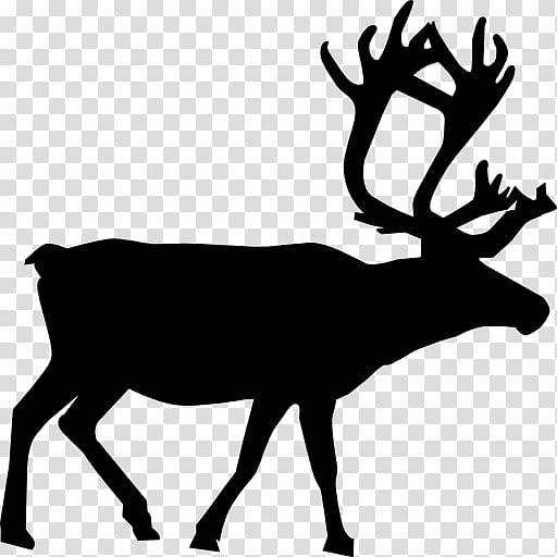 Santa Claus, Deer, Reindeer, Moose, Silhouette, Elk, Fallow Deer, Animal transparent background PNG clipart