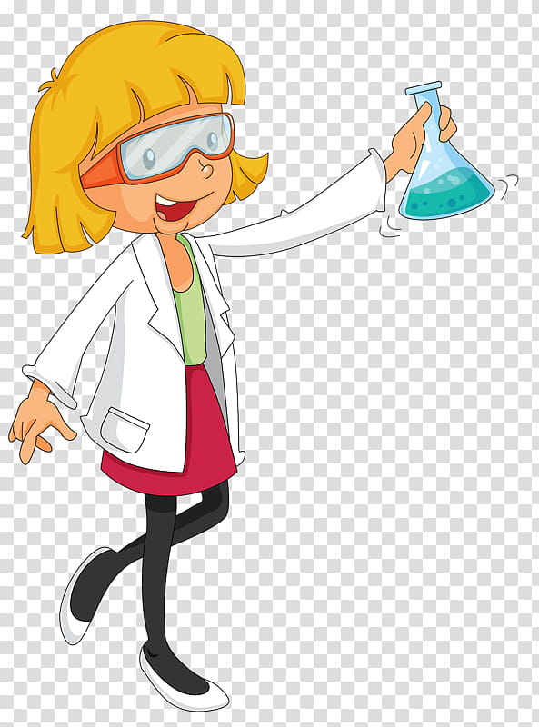 Girl, Chemistry, Cartoon, Science, Laboratory, Scientist, Female, Experiment transparent background PNG clipart