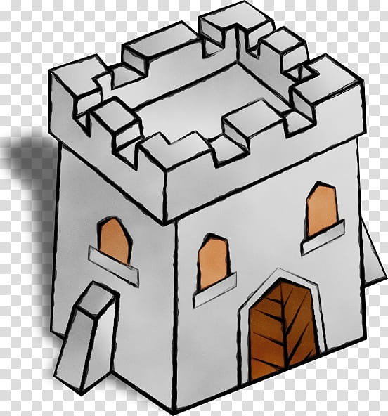Cartoon Castle, Watercolor, Paint, Wet Ink, Tower, Cartoon, Drawing, Fortified Tower transparent background PNG clipart