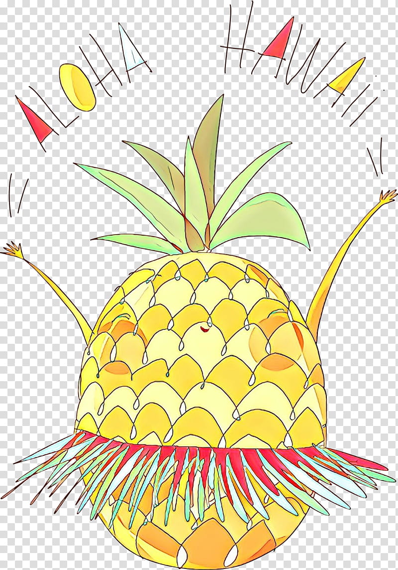 Pineapple, Cartoon, Ananas, Fruit, Yellow, Plant, Line, Food transparent background PNG clipart