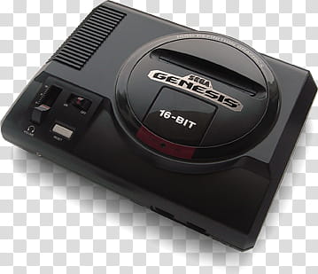 Classic Consoles, Sega Genesis console transparent background PNG clipart