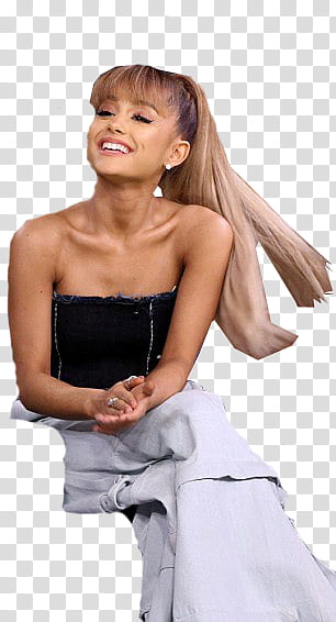 Ariana Grande en The Tonight Show transparent background PNG clipart