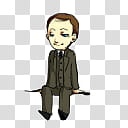 BBC Sherlock Mycroft, man in gray suit anime art transparent background PNG clipart