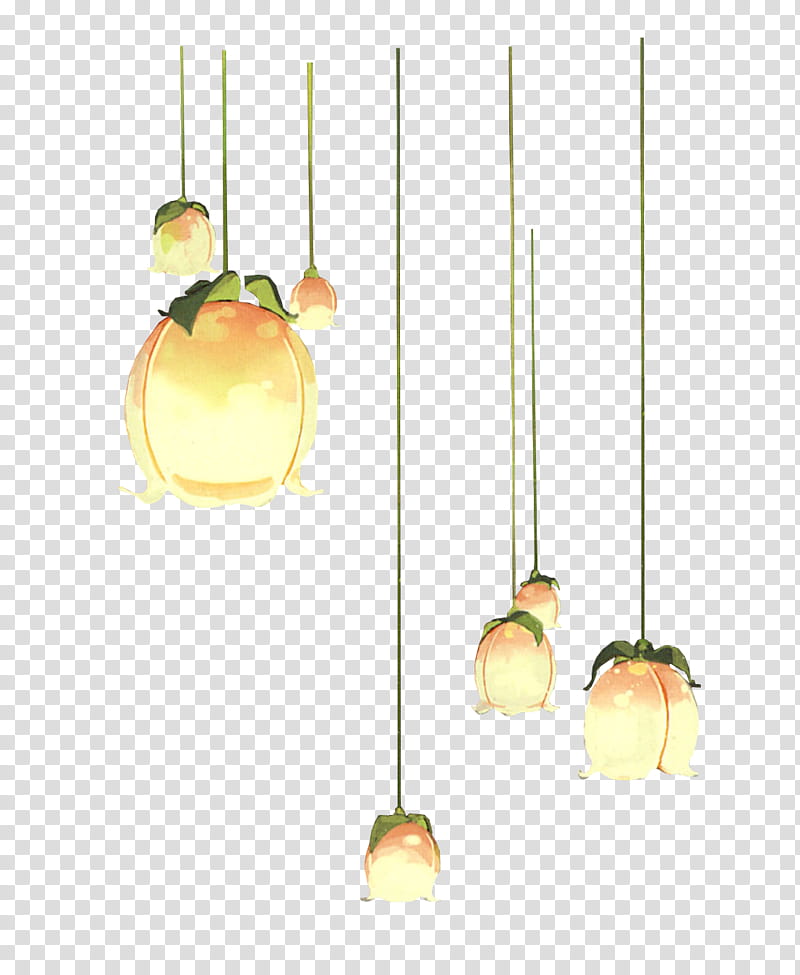 WATCHERS , yellow flower hanging lamps illustration transparent background PNG clipart