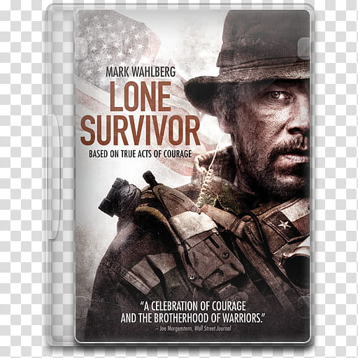 Movie Icon Mega , Lone Survivor, rectangular clear case with Lone Survivor movie poster illustration transparent background PNG clipart