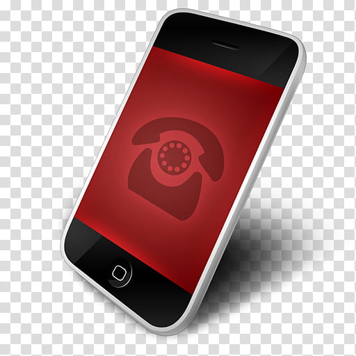 red phone icon black background