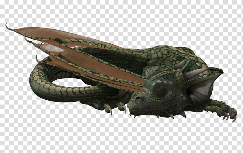 Millennium Hatchling Dragon , sleeping green dragon transparent background PNG clipart