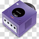 Oxygen Refit, gamecube, purple cube music player illustration transparent background PNG clipart