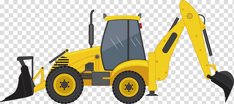 Excavator Yellow Sticker Construction Trucks Heavy Machinery Wall