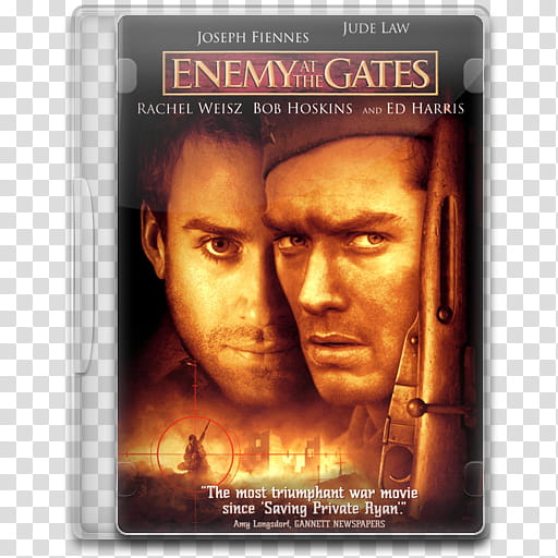 Movie Icon Mega , Enemy at the Gates, Enemy At The Gates DVD case cover transparent background PNG clipart