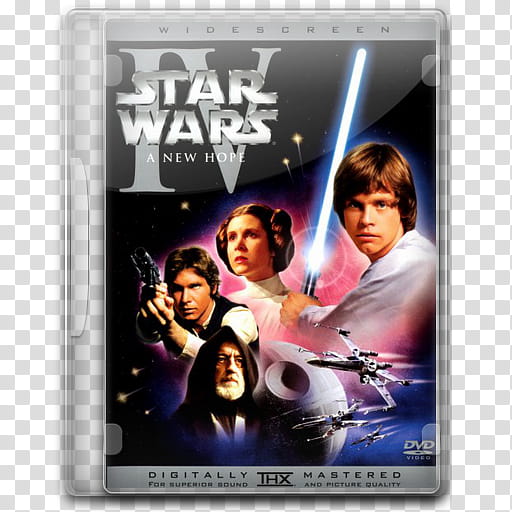 DVD  Star Wars Episode  A New Hope, Star Wars IV A New Hope  icon transparent background PNG clipart