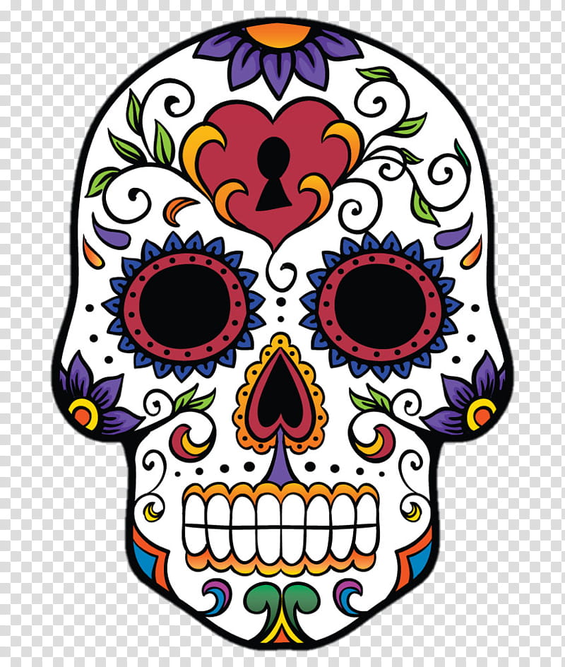 Day Of The Dead Skull, Calavera, Sticker, Mexican Cuisine, Candy, Decal, Halloween , Bumper Sticker transparent background PNG clipart