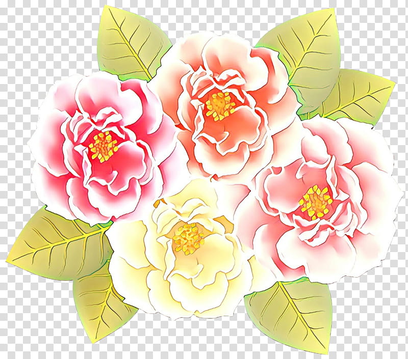 Flowers, Cartoon, Cabbage Rose, Floral Design, Cut Flowers, Petal, Camellia, Pink transparent background PNG clipart