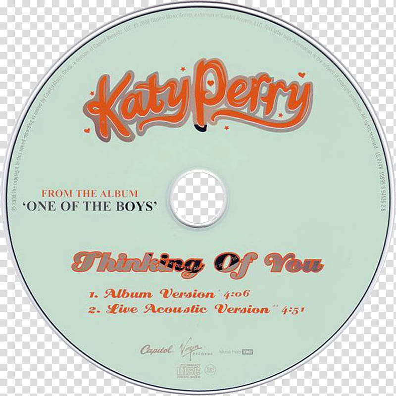 Katy Perry Albums UPDATED   , Kate Perry Thinking of You disc transparent background PNG clipart