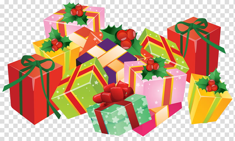 CHRISTMAS MEGA, assorted-color gift boxes illustration transparent background PNG clipart