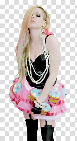 Avril Lavigne standing and glaring transparent background PNG clipart