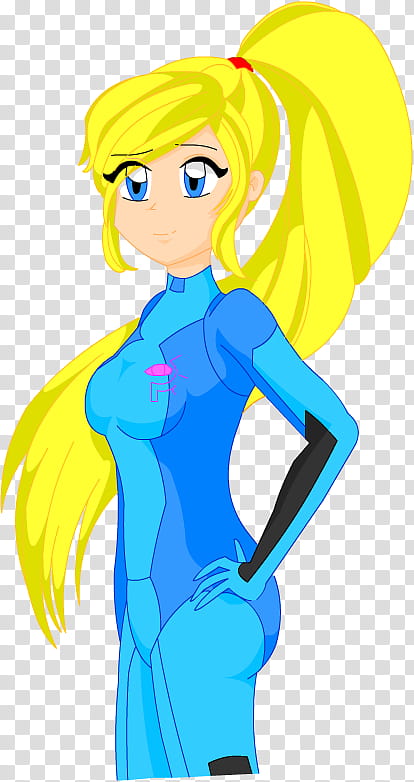 Request: Snarky Samus, girl wearing blue long-sleeved jumpsuit illustration transparent background PNG clipart