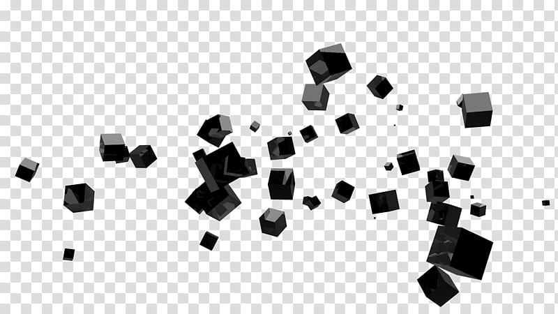 Cubes , black flying boxes illustration transparent background PNG clipart
