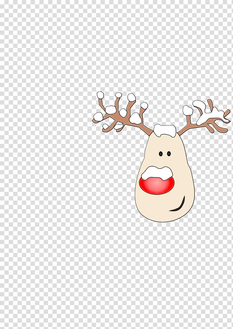 Reindeer, Watercolor, Paint, Wet Ink, Antler, Character, Snout, Meter transparent background PNG clipart