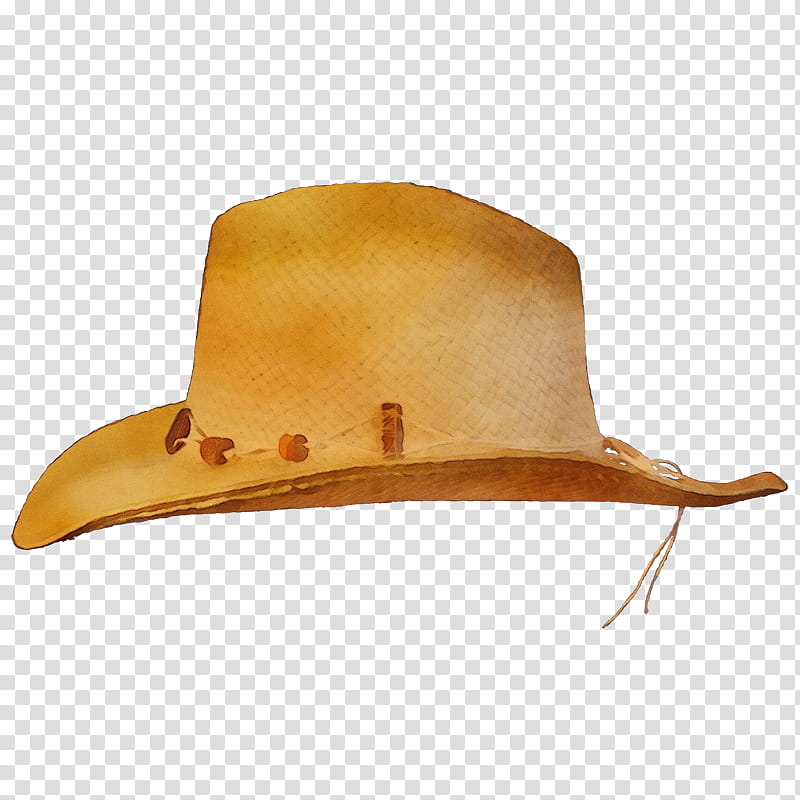 Cowboy Hat, Watercolor, Paint, Wet Ink, Clothing, Fashion Accessory, Yellow, Beige transparent background PNG clipart