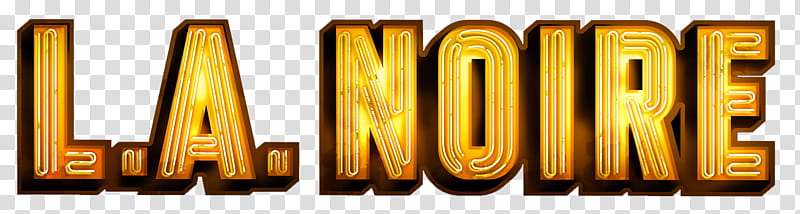 L A Noire logo, L.A. Noire brown font color text transparent background PNG clipart