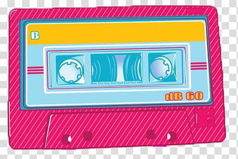 Cassettes, blue and pink cassette tape transparent background PNG clipart