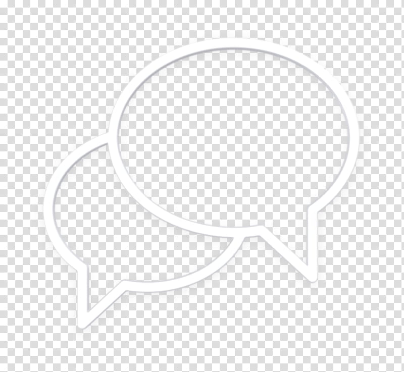 Communication icon Chat icon, White, Line transparent background PNG clipart