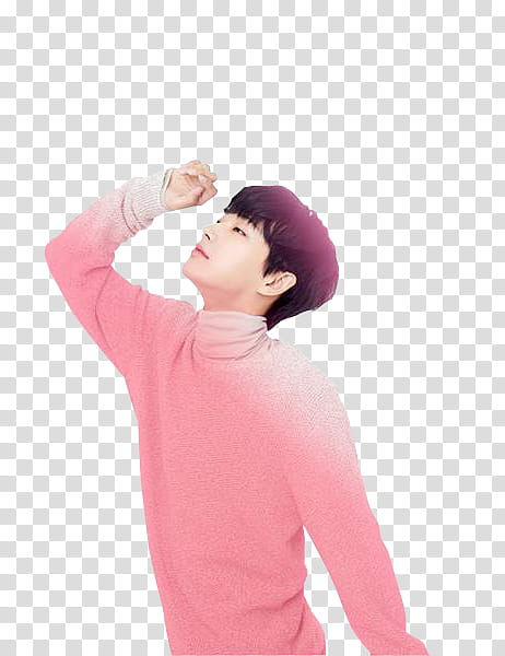 JBJ , man wearing pink sweat shirt transparent background PNG clipart