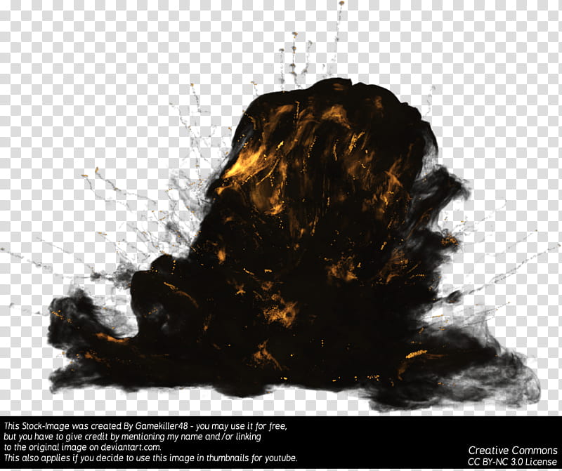 Explosion , black and yellow smoke transparent background PNG clipart