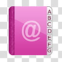 Girlz Love Icons , addressbook-contacts, pink email folder icon transparent background PNG clipart