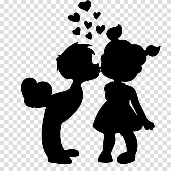 Love Kiss, Silhouette, Child, Drawing, Stencil, Dating, Couple, Romance transparent background PNG clipart