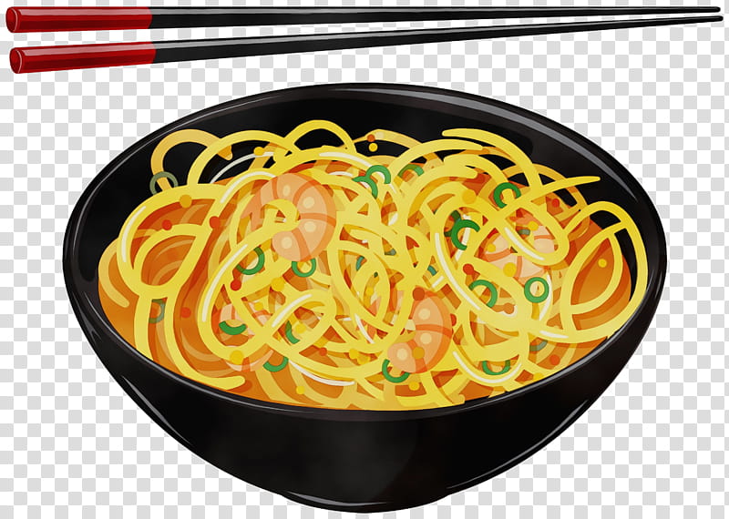 ramen noodle food chinese noodles dish, Watercolor, Paint, Wet Ink, Udon, Cuisine, Instant Noodles, Chow Mein transparent background PNG clipart