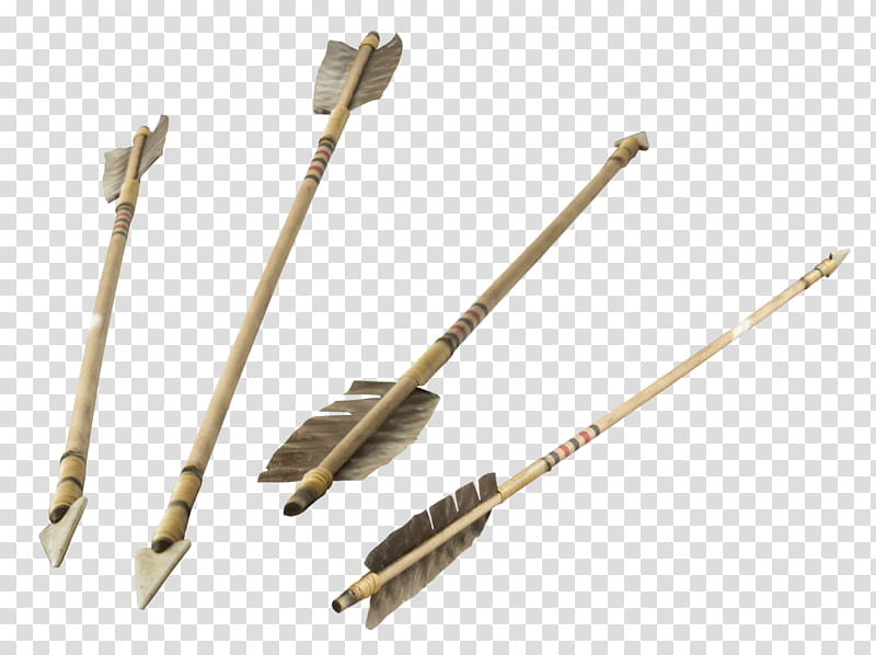 more old indian arrows, four brown arrows transparent background PNG clipart