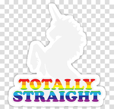 Colecion de stickers en, Totally Straight unicorn illustration transparent background PNG clipart