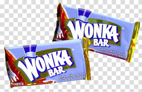 two Wonka bar labeled packs transparent background PNG clipart