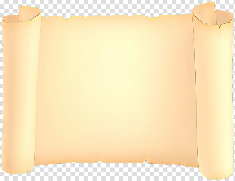 yellow scroll beige pillow rectangle, Cartoon transparent background PNG clipart
