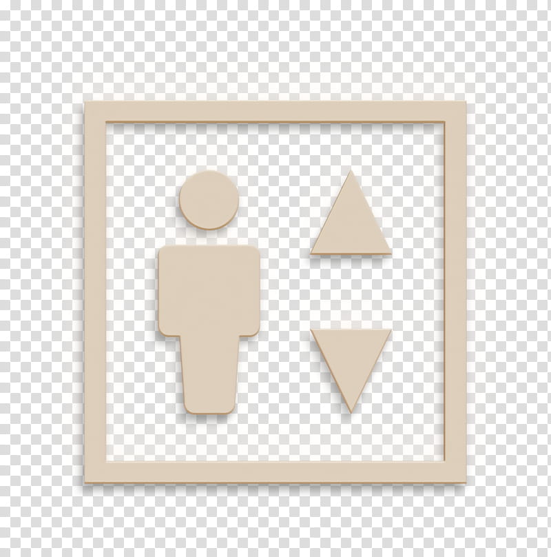building icon climb icon descend icon, Elevator Icon, Beige, Paper Product transparent background PNG clipart
