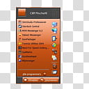 CP For Object Dock, gray and orange message box art transparent background PNG clipart